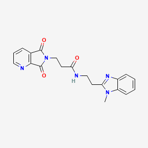 3-(5,7-dioxo-5,7-dihydro-6H-pyrrolo[3,4-b]pyridin-6-yl)-N-[2-(1-methyl-1H-benzimidazol-2-yl)ethyl]propanamide