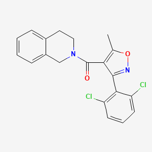 molecular formula C20H16Cl2N2O2 B11025269 [3-(2,6-Dichloro-phenyl)-5-methyl-isoxazol-4-yl]-(3,4-dihydro-1H-isoquinolin-2-yl)-methanone 