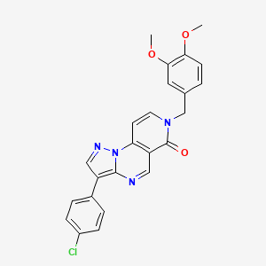 3-(4-chlorophenyl)-7-(3,4-dimethoxybenzyl)pyrazolo[1,5-a]pyrido[3,4-e]pyrimidin-6(7H)-one