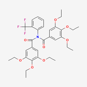 3,4,5-triethoxy-N-(3,4,5-triethoxybenzoyl)-N-[2-(trifluoromethyl)phenyl]benzamide