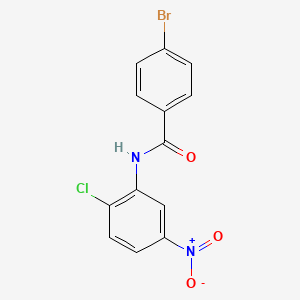 molecular formula C13H8BrClN2O3 B11025326 4-bromo-N-(2-chloro-5-nitrophenyl)benzamide 