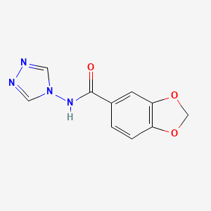 N-(4H-1,2,4-triazol-4-yl)-1,3-benzodioxole-5-carboxamide