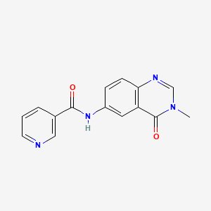 molecular formula C15H12N4O2 B11025381 N-(3-methyl-4-oxo-3,4-dihydroquinazolin-6-yl)pyridine-3-carboxamide 