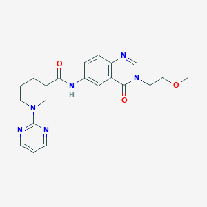 N-[3-(2-methoxyethyl)-4-oxo-3,4-dihydroquinazolin-6-yl]-1-(pyrimidin-2-yl)piperidine-3-carboxamide