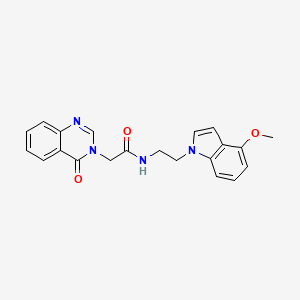 N-[2-(4-methoxy-1H-indol-1-yl)ethyl]-2-(4-oxoquinazolin-3(4H)-yl)acetamide