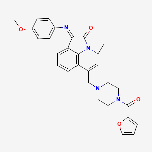 6-{[4-(2-Furylcarbonyl)piperazino]methyl}-1-[(4-methoxyphenyl)imino]-4,4-dimethyl-4H-pyrrolo[3,2,1-IJ]quinolin-2-one