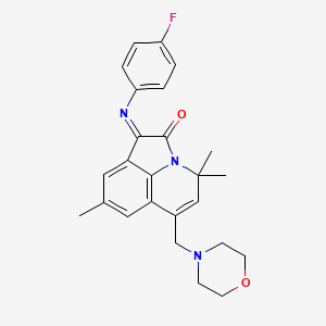 1-[(4-Fluorophenyl)imino]-4,4,8-trimethyl-6-(morpholinomethyl)-4H-pyrrolo[3,2,1-IJ]quinolin-2-one