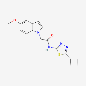 N-(5-cyclobutyl-1,3,4-thiadiazol-2-yl)-2-(5-methoxy-1H-indol-1-yl)acetamide