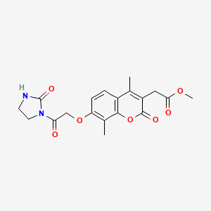 methyl {4,8-dimethyl-2-oxo-7-[2-oxo-2-(2-oxoimidazolidin-1-yl)ethoxy]-2H-chromen-3-yl}acetate