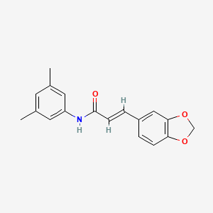 (2E)-3-(1,3-benzodioxol-5-yl)-N-(3,5-dimethylphenyl)prop-2-enamide