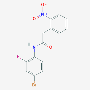 molecular formula C14H10BrFN2O3 B11025518 N-(4-bromo-2-fluorophenyl)-2-(2-nitrophenyl)acetamide 