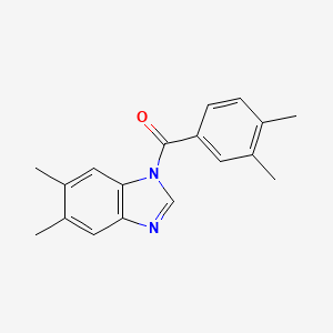 molecular formula C18H18N2O B11025519 (5,6-dimethyl-1H-benzimidazol-1-yl)(3,4-dimethylphenyl)methanone 