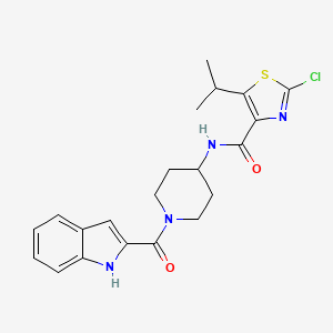 2-chloro-N-[1-(1H-indol-2-ylcarbonyl)piperidin-4-yl]-5-(propan-2-yl)-1,3-thiazole-4-carboxamide