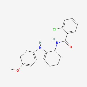 2-chloro-N-(6-methoxy-2,3,4,9-tetrahydro-1H-carbazol-1-yl)benzamide