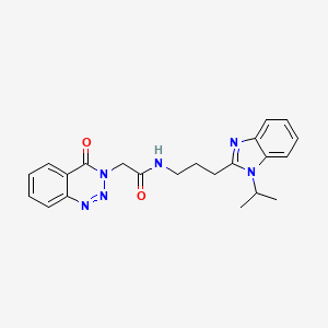 2-(4-oxo-1,2,3-benzotriazin-3(4H)-yl)-N-{3-[1-(propan-2-yl)-1H-benzimidazol-2-yl]propyl}acetamide