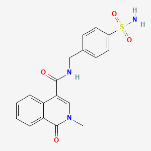 2-methyl-1-oxo-N-(4-sulfamoylbenzyl)-1,2-dihydroisoquinoline-4-carboxamide