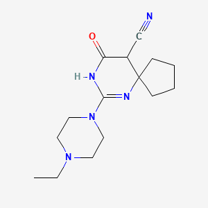 7-(4-Ethylpiperazin-1-yl)-9-oxo-6,8-diazaspiro[4.5]dec-7-ene-10-carbonitrile