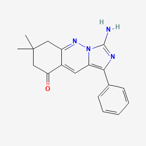 molecular formula C18H18N4O B11025657 3-amino-7,7-dimethyl-1-phenyl-7,8-dihydroimidazo[1,5-b]cinnolin-9(6H)-one 