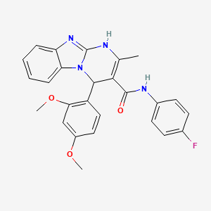 4-(2,4-dimethoxyphenyl)-N-(4-fluorophenyl)-2-methyl-1,4-dihydropyrimido[1,2-a]benzimidazole-3-carboxamide