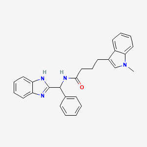 N-[1H-benzimidazol-2-yl(phenyl)methyl]-4-(1-methyl-1H-indol-3-yl)butanamide