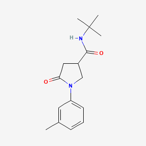 N-tert-butyl-1-(3-methylphenyl)-5-oxopyrrolidine-3-carboxamide