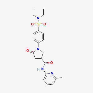 1-[4-(diethylsulfamoyl)phenyl]-N-(6-methylpyridin-2-yl)-5-oxopyrrolidine-3-carboxamide