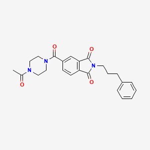 5-[(4-acetylpiperazin-1-yl)carbonyl]-2-(3-phenylpropyl)-1H-isoindole-1,3(2H)-dione