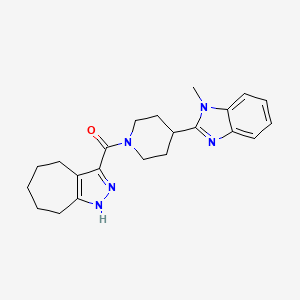 2,4,5,6,7,8-hexahydrocyclohepta[c]pyrazol-3-yl[4-(1-methyl-1H-benzimidazol-2-yl)piperidin-1-yl]methanone