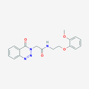 N-[2-(2-methoxyphenoxy)ethyl]-2-(4-oxo-1,2,3-benzotriazin-3(4H)-yl)acetamide