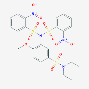 3-{bis[(2-nitrophenyl)sulfonyl]amino}-N,N-diethyl-4-methoxybenzenesulfonamide