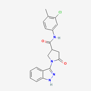 N-(3-chloro-4-methylphenyl)-1-(1H-indazol-3-yl)-5-oxopyrrolidine-3-carboxamide