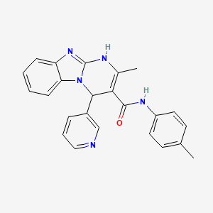 molecular formula C24H21N5O B11025769 2-methyl-N-(4-methylphenyl)-4-(pyridin-3-yl)-1,4-dihydropyrimido[1,2-a]benzimidazole-3-carboxamide 