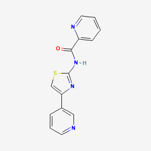 molecular formula C14H10N4OS B11025787 N-[4-(pyridin-3-yl)-1,3-thiazol-2-yl]pyridine-2-carboxamide 