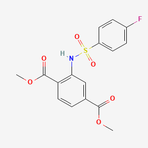 Dimethyl 2-(((4-fluorophenyl)sulfonyl)amino)terephthalate