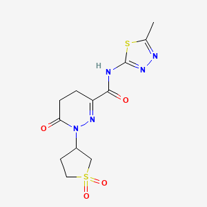 1-(1,1-dioxidotetrahydrothiophen-3-yl)-N-[(2E)-5-methyl-1,3,4-thiadiazol-2(3H)-ylidene]-6-oxo-1,4,5,6-tetrahydropyridazine-3-carboxamide