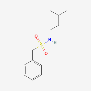 molecular formula C12H19NO2S B11025812 N-(3-methylbutyl)-1-phenylmethanesulfonamide 