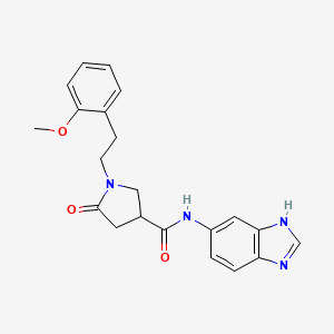 N-(1H-benzimidazol-6-yl)-1-[2-(2-methoxyphenyl)ethyl]-5-oxopyrrolidine-3-carboxamide