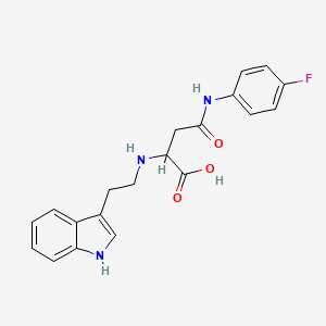 4-(4-fluoroanilino)-2-{[2-(1H-indol-3-yl)ethyl]amino}-4-oxobutanoic acid