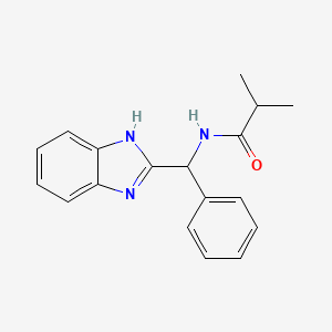 molecular formula C18H19N3O B11025834 N-[1H-benzimidazol-2-yl(phenyl)methyl]-2-methylpropanamide 