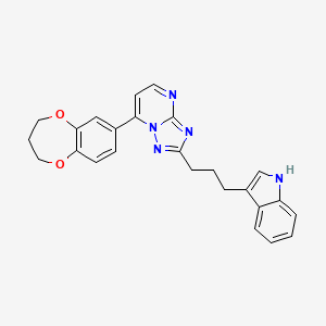 molecular formula C25H23N5O2 B11025835 7-(3,4-dihydro-2H-1,5-benzodioxepin-7-yl)-2-[3-(1H-indol-3-yl)propyl][1,2,4]triazolo[1,5-a]pyrimidine 