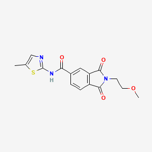 2-(2-methoxyethyl)-N-(5-methyl-1,3-thiazol-2-yl)-1,3-dioxo-2,3-dihydro-1H-isoindole-5-carboxamide