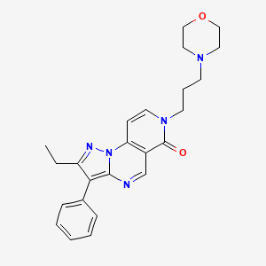 molecular formula C24H27N5O2 B11025845 2-ethyl-7-(3-morpholinopropyl)-3-phenylpyrazolo[1,5-a]pyrido[3,4-e]pyrimidin-6(7H)-one 