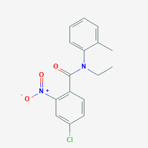 molecular formula C16H15ClN2O3 B11025856 4-Chloro-N-ethyl-N-(2-methylphenyl)-2-nitrobenzamide 