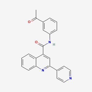 N-(3-acetylphenyl)-2-(pyridin-4-yl)quinoline-4-carboxamide