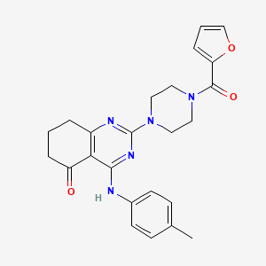 molecular formula C24H25N5O3 B11025890 2-[4-(furan-2-ylcarbonyl)piperazin-1-yl]-4-[(4-methylphenyl)amino]-7,8-dihydroquinazolin-5(6H)-one 