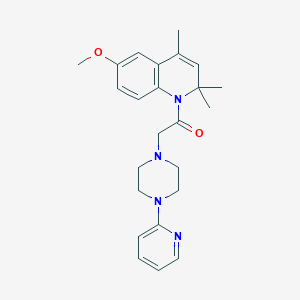 molecular formula C24H30N4O2 B11025905 1-(6-methoxy-2,2,4-trimethylquinolin-1(2H)-yl)-2-[4-(pyridin-2-yl)piperazin-1-yl]ethanone 