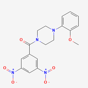 molecular formula C18H18N4O6 B11025915 1-(3,5-Dinitrobenzoyl)-4-(2-methoxyphenyl)piperazine 