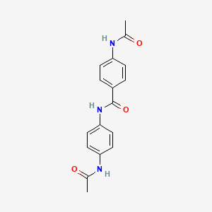 molecular formula C17H17N3O3 B11025922 Benzamide, 4-(acetylamino)-N-[4-(acetylamino)phenyl]- CAS No. 88542-60-3