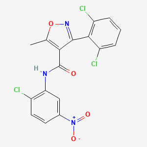 molecular formula C17H10Cl3N3O4 B11025928 N-(2-chloro-5-nitrophenyl)-3-(2,6-dichlorophenyl)-5-methyl-1,2-oxazole-4-carboxamide 