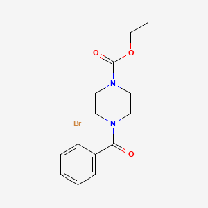 molecular formula C14H17BrN2O3 B11025952 Ethyl 4-(2-bromobenzoyl)piperazine-1-carboxylate 